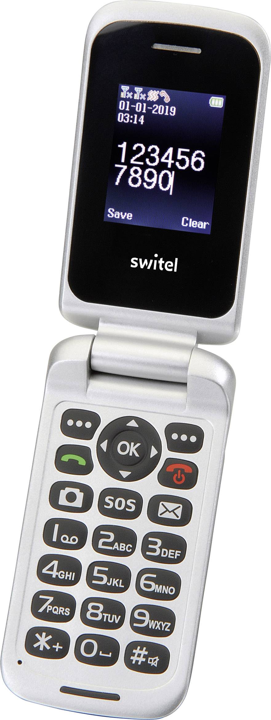 Switel M230 Senioren-Klapp-Handy SOS Taste Schwarz