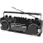 Roadstar Kassettenradio Bluetooth®, Kassette, SD, USB Aufnahmefunktion, Fühlbare Tasten Schwarz