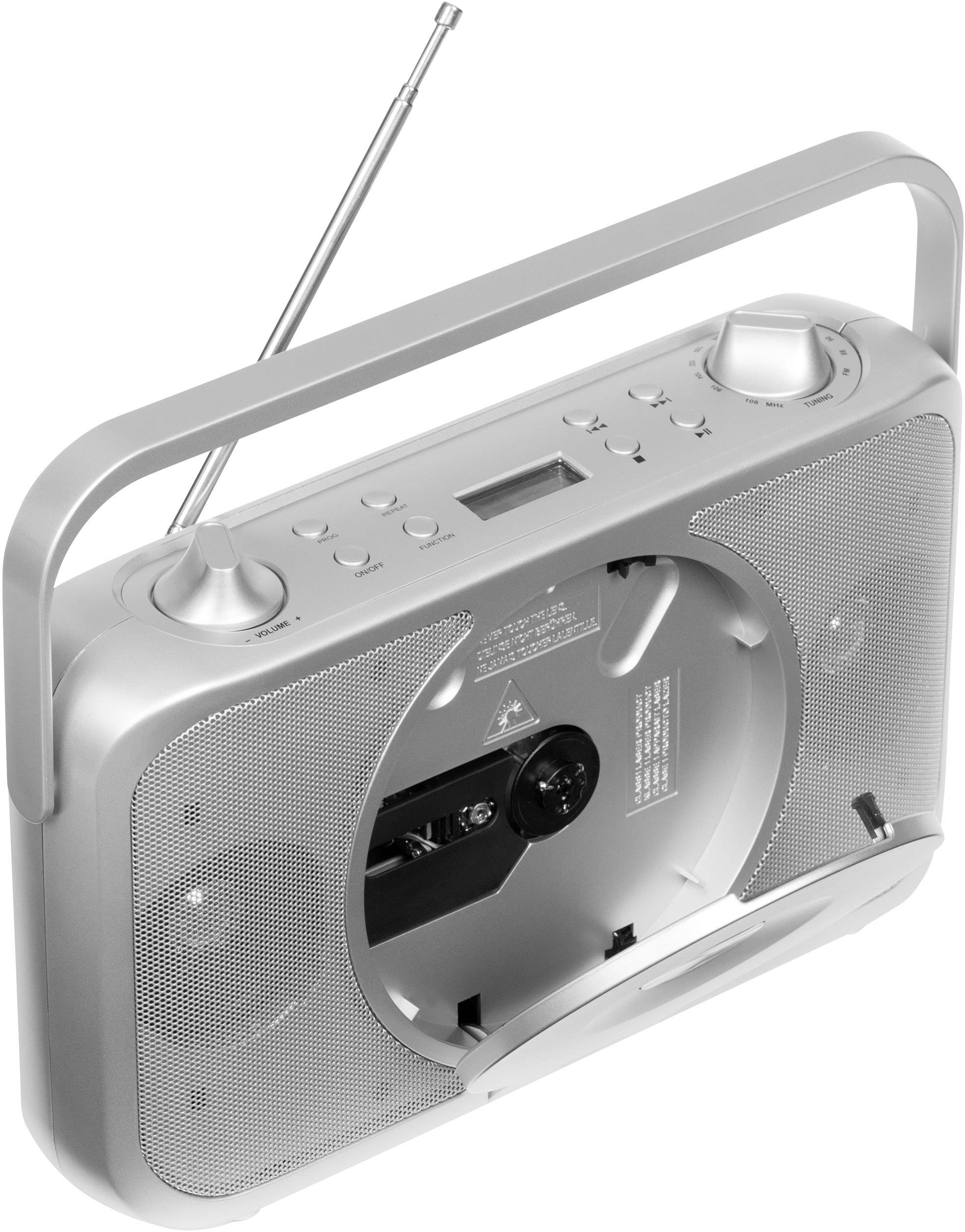 Reflexion CD-Radio UKW AUX, CD Fühlbare Tasten Silber
