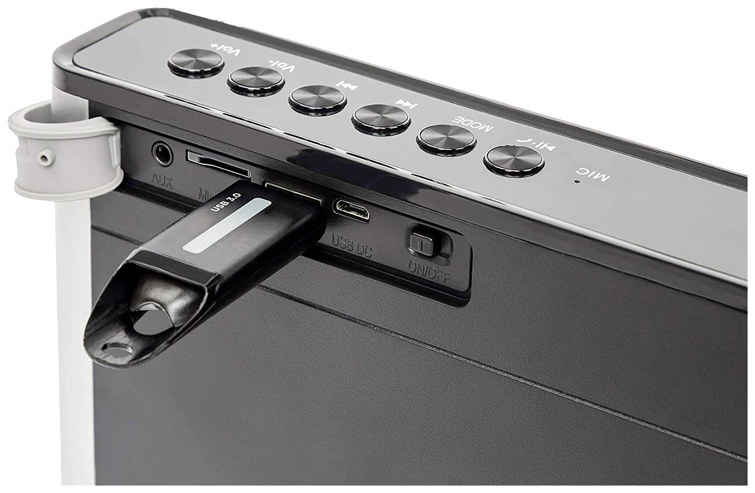 Reflexion Tischradio UKW AUX, Bluetooth®, USB Fühlbare Tasten Silber