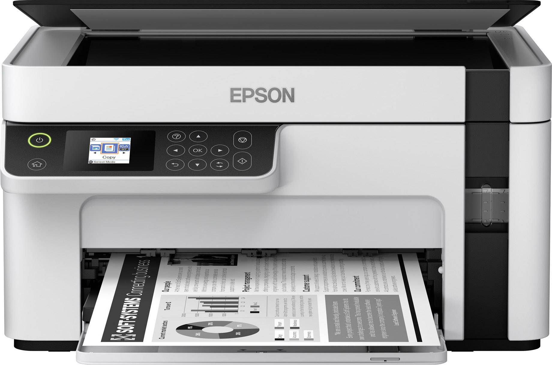 Epson EcoTank ET-M2120 Multifunktionsdrucker Tintenstrahl Schwarz-Weiß A4 Drucker, Scanner, Kopierer USB, WLAN