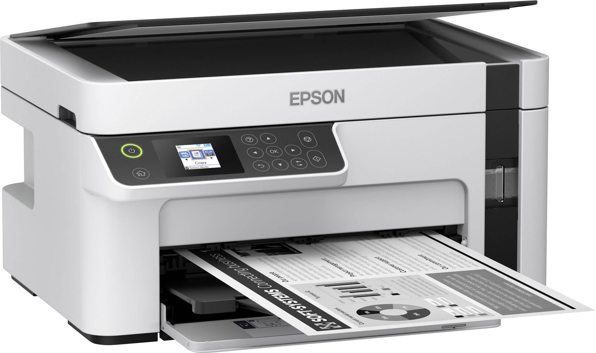 Epson EcoTank ET-M2120 Multifunktionsdrucker Tintenstrahl Schwarz-Weiß A4 Drucker, Scanner, Kopierer USB, WLAN
