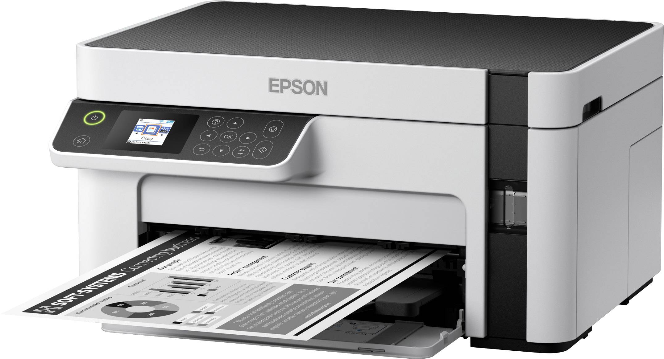 Epson EcoTank ET-M2120 Multifunktionsdrucker Tintenstrahl Schwarz-Weiß A4 Drucker, Scanner, Kopierer USB, WLAN
