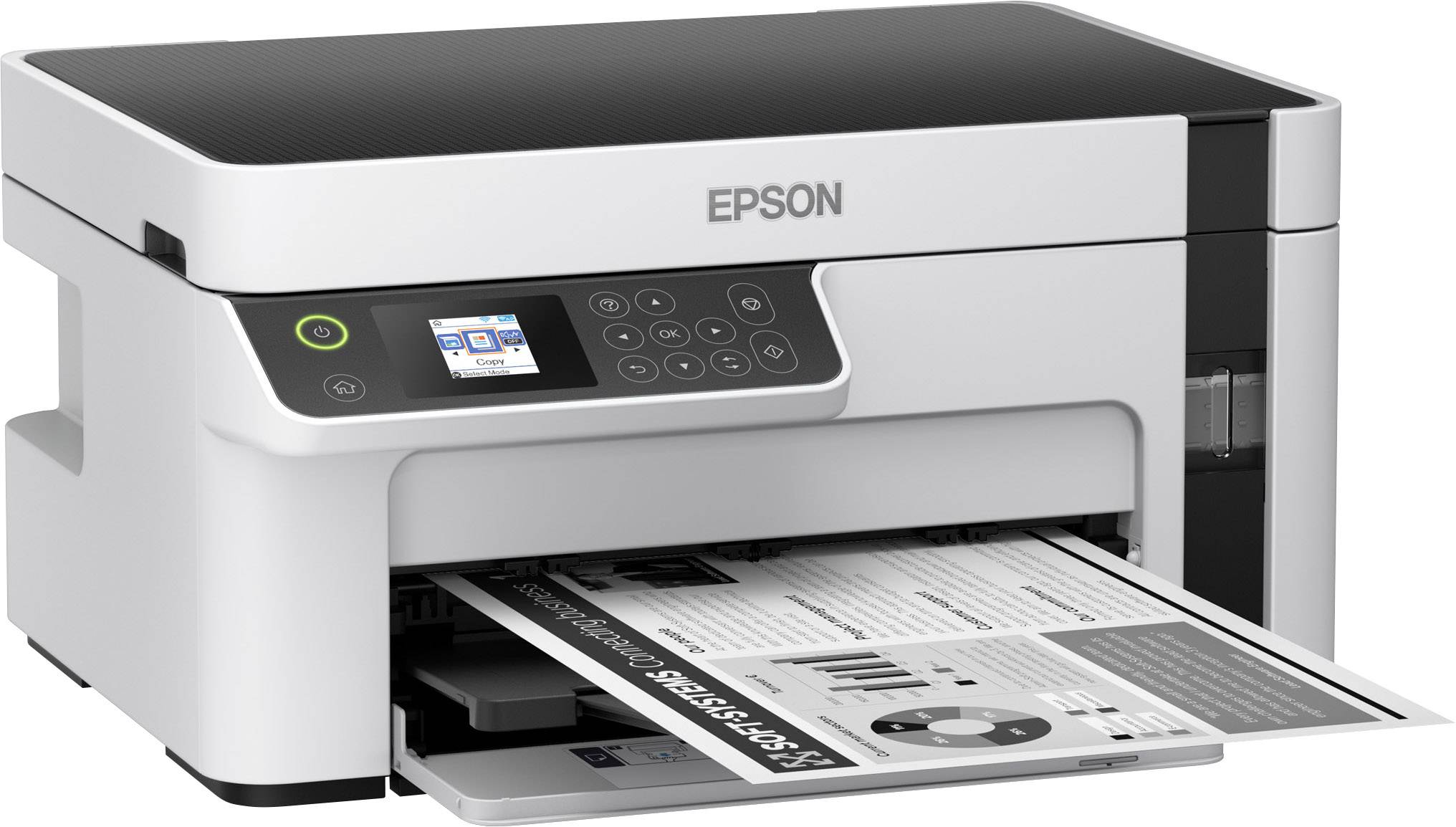 Epson EcoTank ET-M2120 Multifunktionsdrucker Tintenstrahl Schwarz-Weiß A4 Drucker, Scanner, Kopierer USB, WLAN