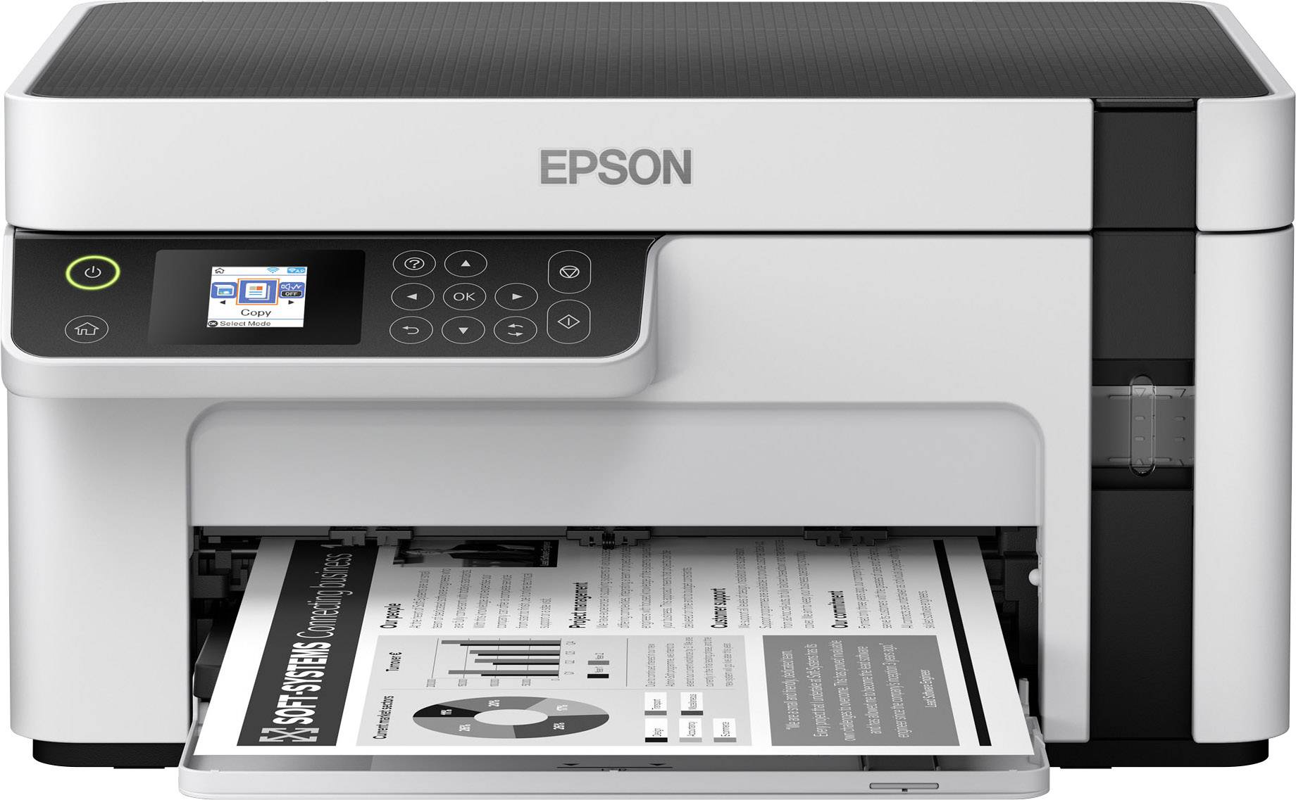 Epson EcoTank ET-M2120 Multifunktionsdrucker Tintenstrahl Schwarz-Weiß A4 Drucker, Scanner, Kopierer USB, WLAN