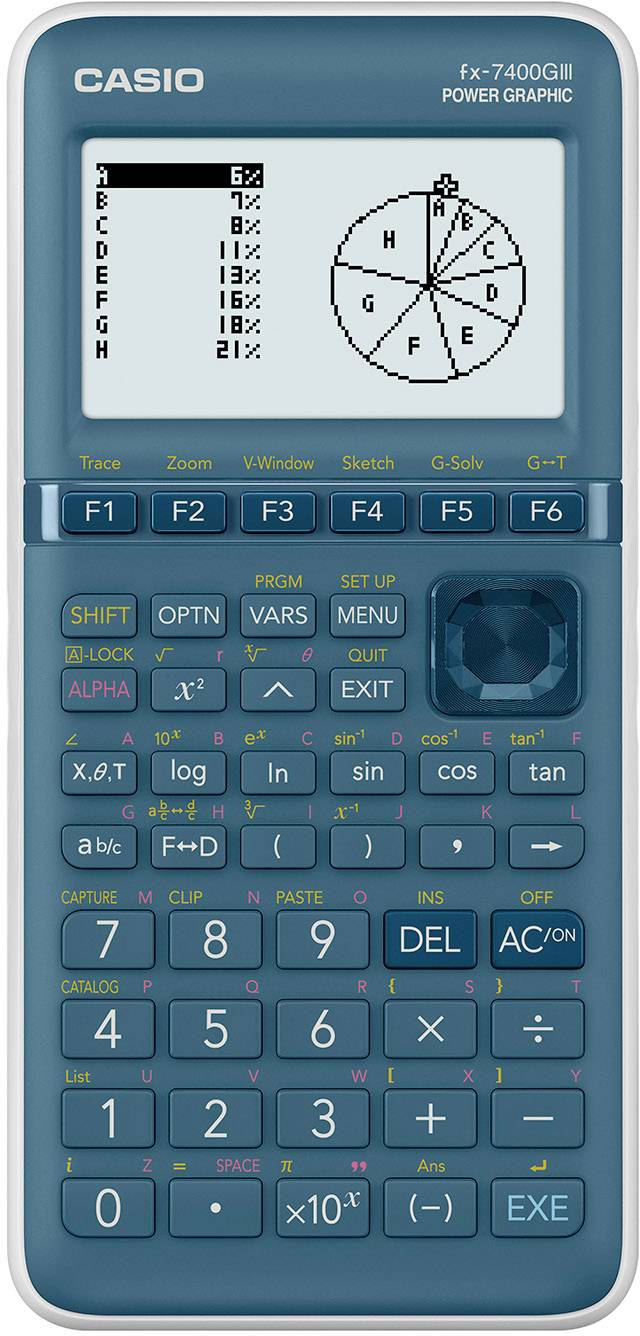 Casio FX-7400GIII Grafikrechner Cyan Display (Stellen): 21 batteriebetrieben (B x H x T) 87.5 x 21.3 x 180.5 mm