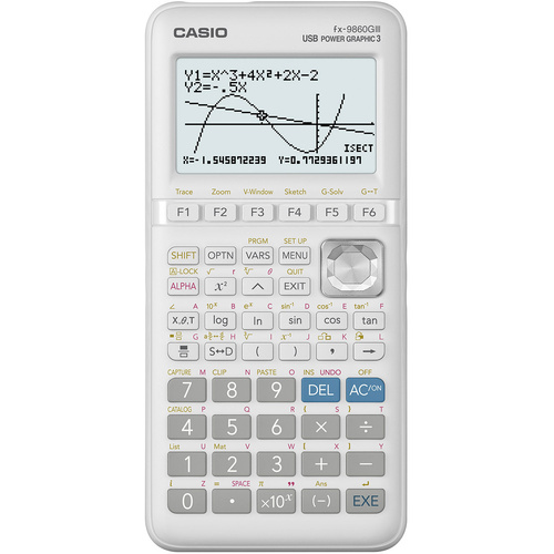 Casio FX-9860GIII Grafikrechner Schwarz, Silber Display (Stellen): 21 batteriebetrieben (B x H x T) 91.5 x 21.2 x 184mm