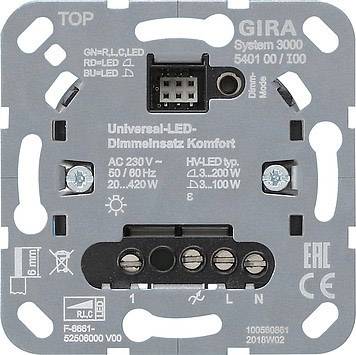 GIRA Schalterprogramm Einsatz Dimmer Standard 55, E2, Event, Esprit, Studio, ClassiX, E22, E3 1 St.