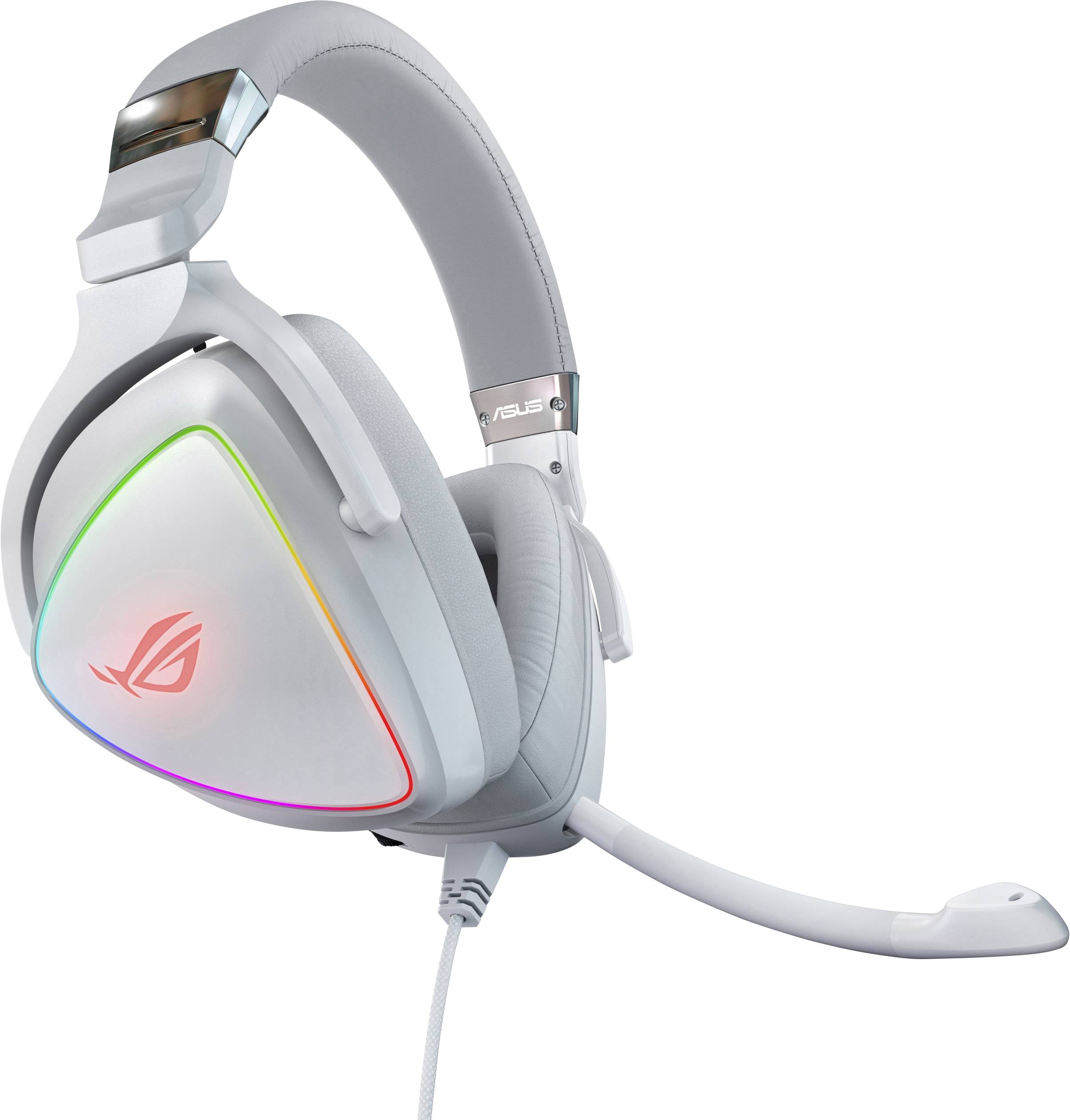Asus ROG Delta Gaming Over Ear Headset kabelgebunden Stereo Weiß Mikrofon-Rauschunterdrückung Lauts