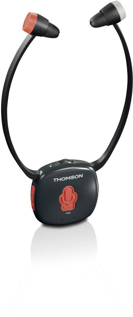 Thomson WHP6309BT In Ear Kopfhörer Bluetooth® Grau, Rot Lautstärkeregelung