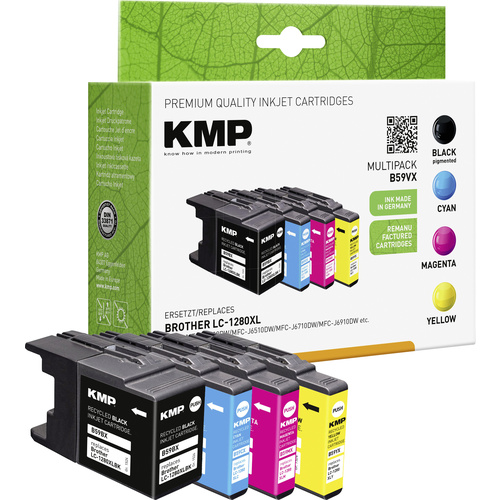 KMP Druckerpatrone ersetzt Brother LC-1280XLBL, LC-1280XLC, LC-1280XLM, LC-1280XLY Kompatibel Kombi