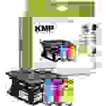 KMP Encre remplace Brother LC-1280XLBL, LC-1280XLC, LC-1280XLM, LC-1280XLY compatible pack bundle noir, cyan, magenta, jaune