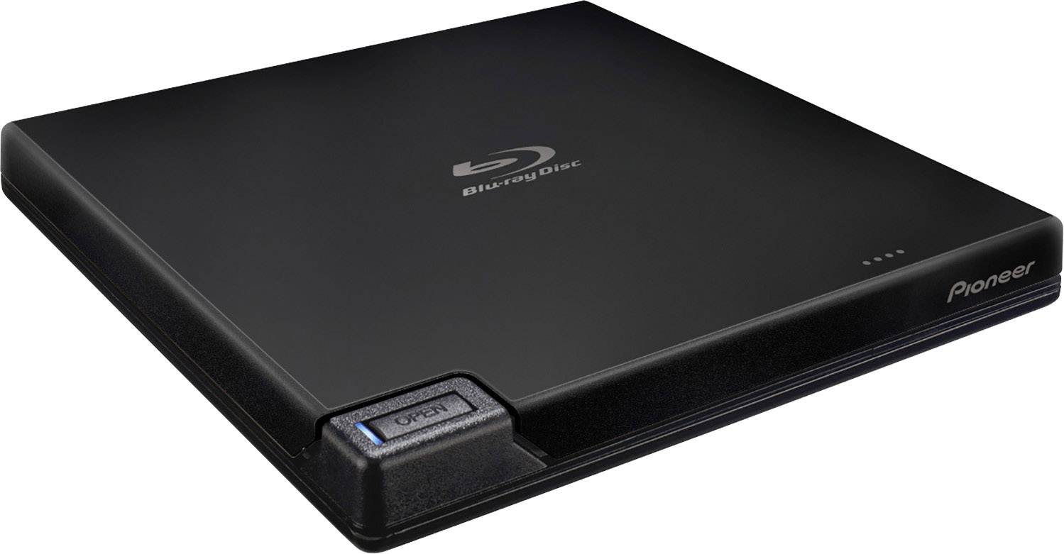 Pioneer BDR-XD07TB Blu-ray Brenner Extern Retail USB 3.2 Gen 1 (USB 3.0) Schwarz