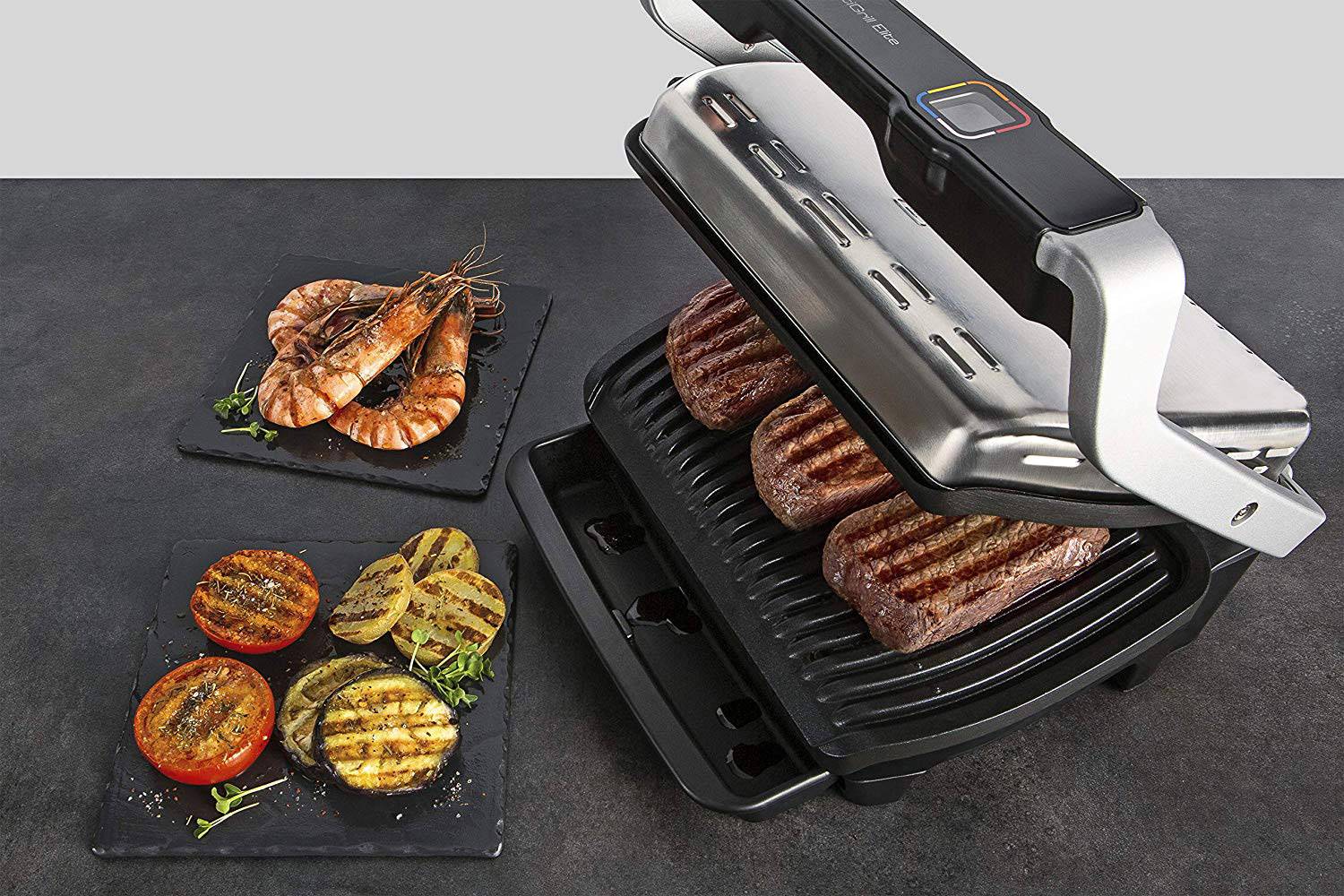 Tefal schwarz Elektro, Tisch Kontaktgrill Grillfunktion Schwarz, Silber