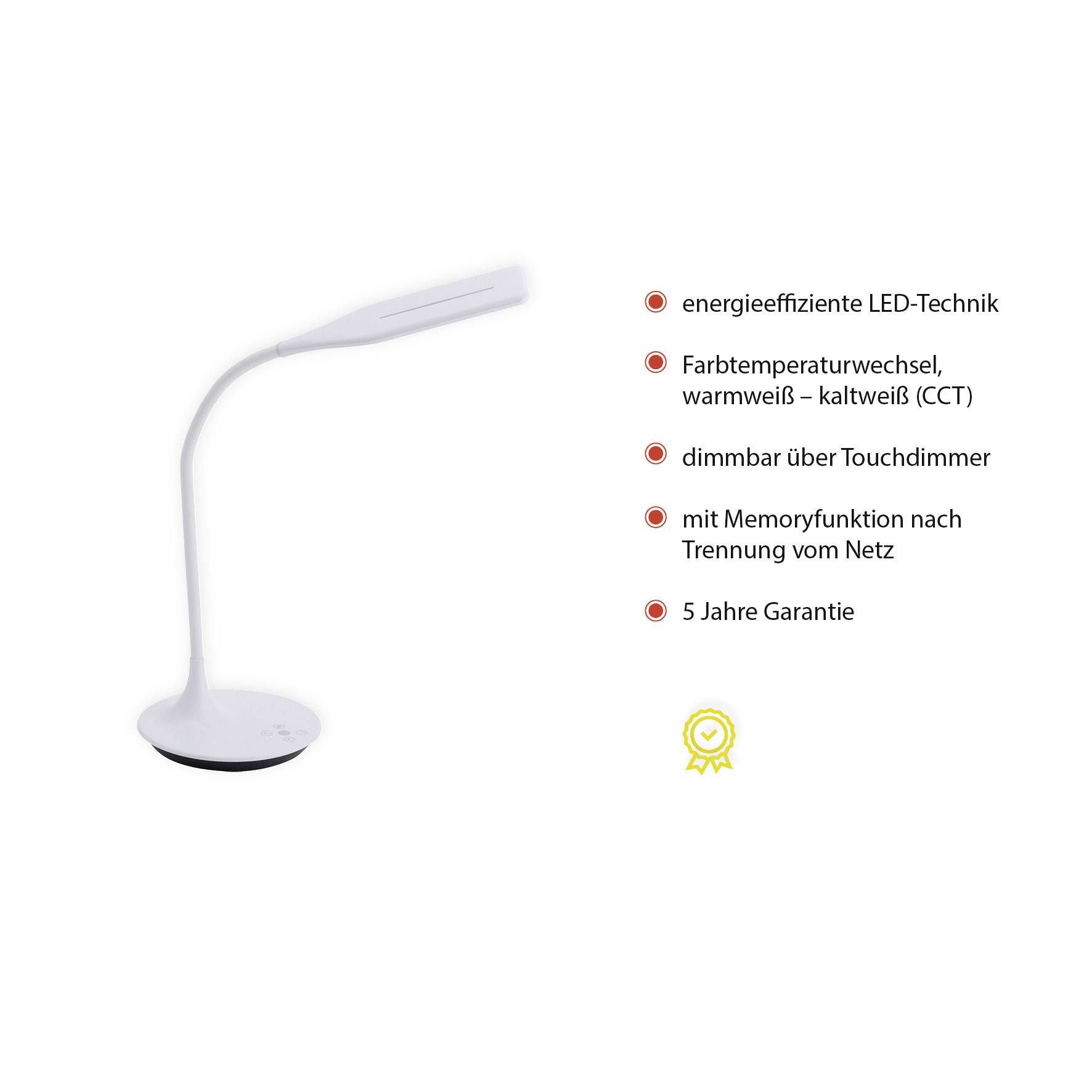 Just Light RAFAEL 13061-16 LED-Tischlampe LED Weiß