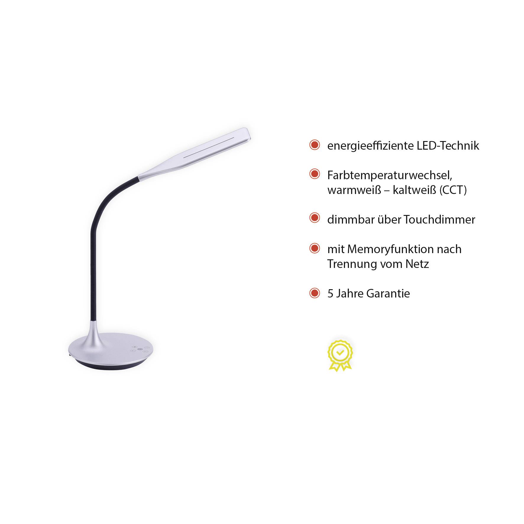 Just Light RAFAEL 13061-21 LED-Tischlampe LED Silber