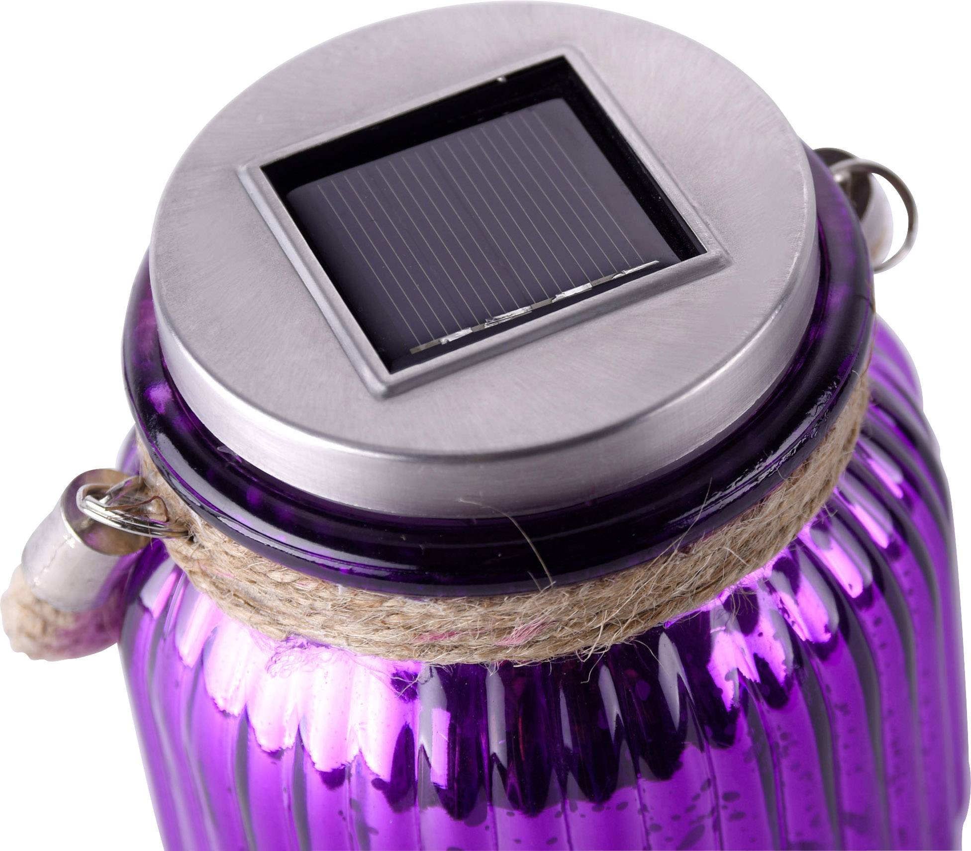 LeuchtenDirekt 19881-86 SOLAR LED-Gartenleuchte LED Violett