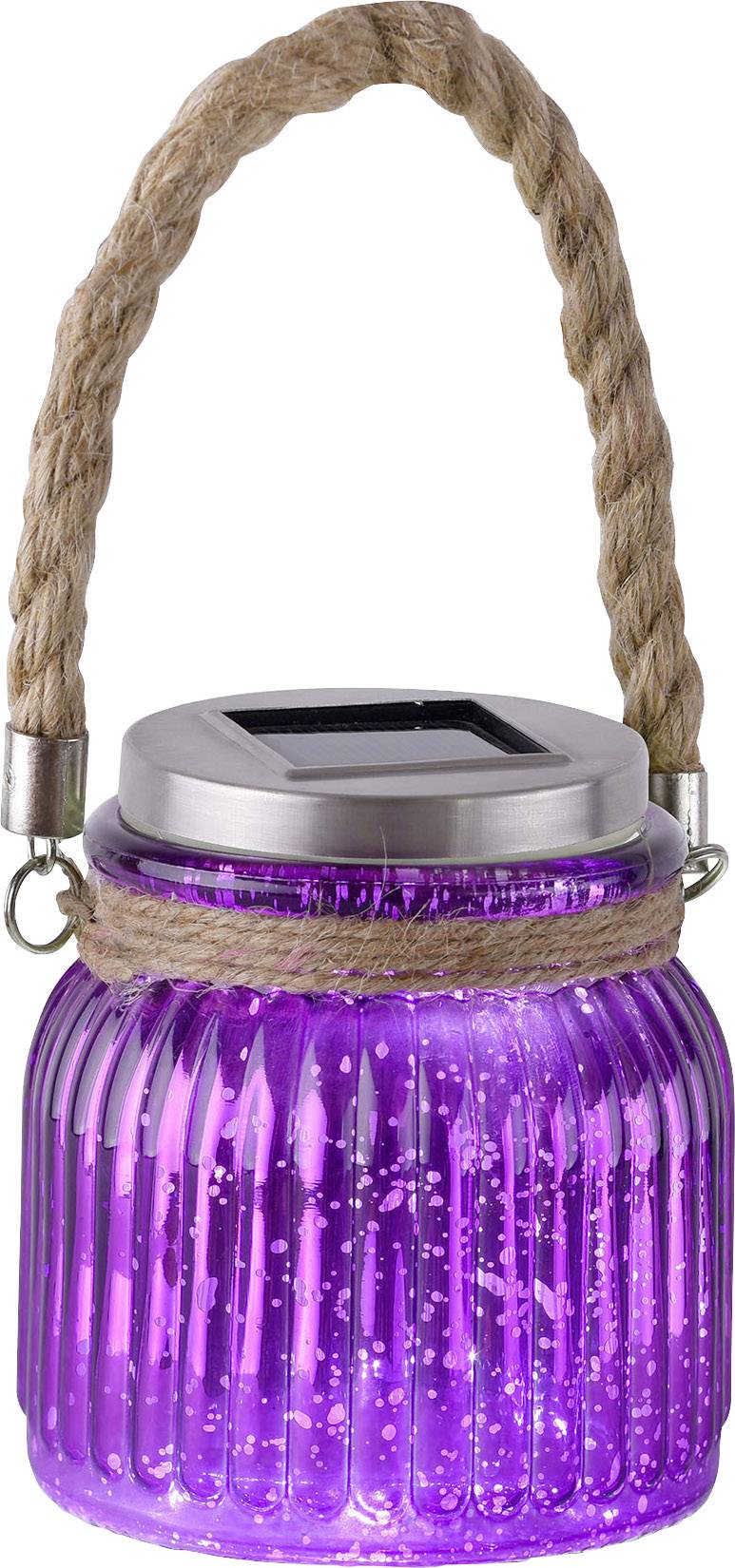 LeuchtenDirekt 19881-86 SOLAR LED-Gartenleuchte LED Violett