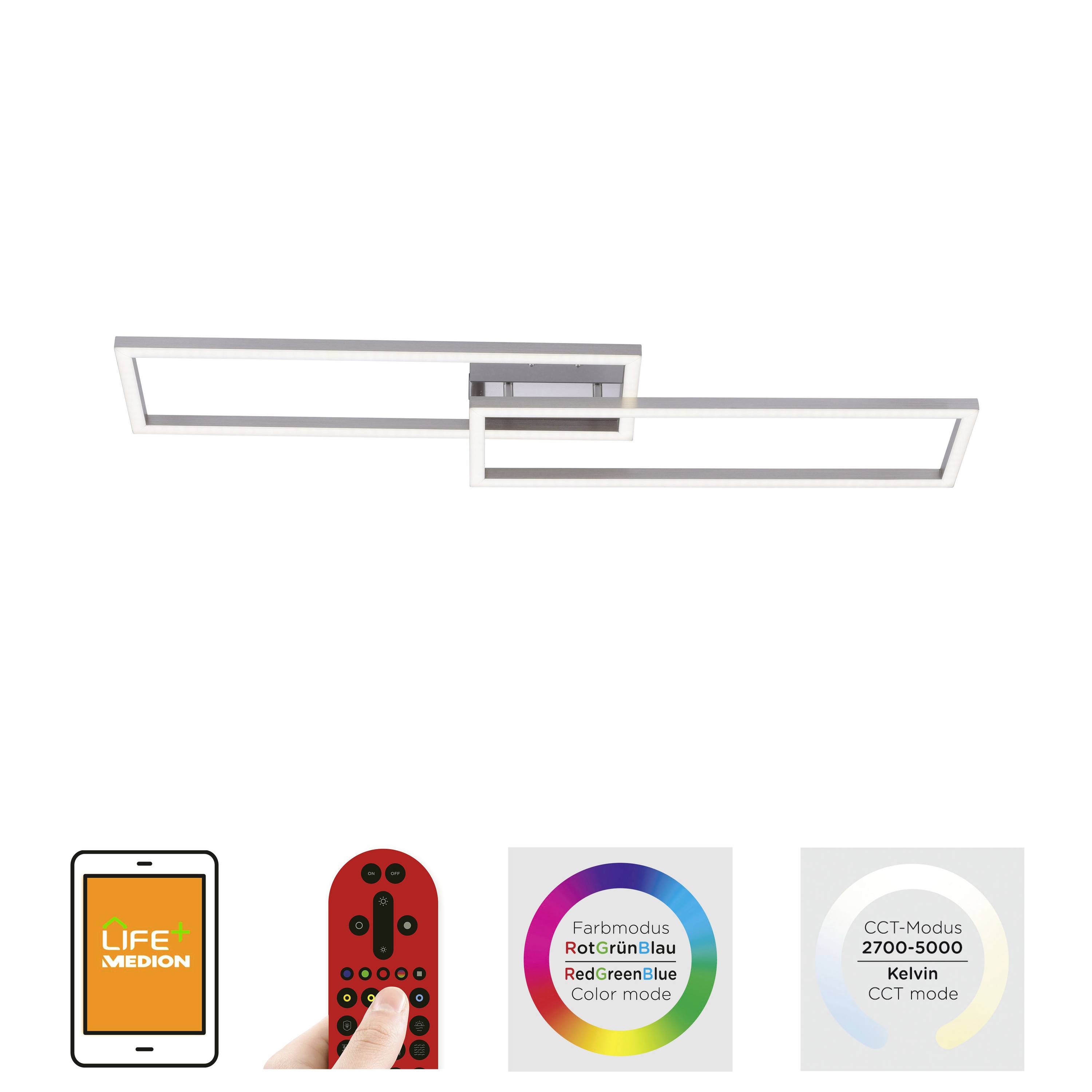 Just Light 16430-55 LOLAsmart-MAXI LED-Deckenleuchte LED Stahl