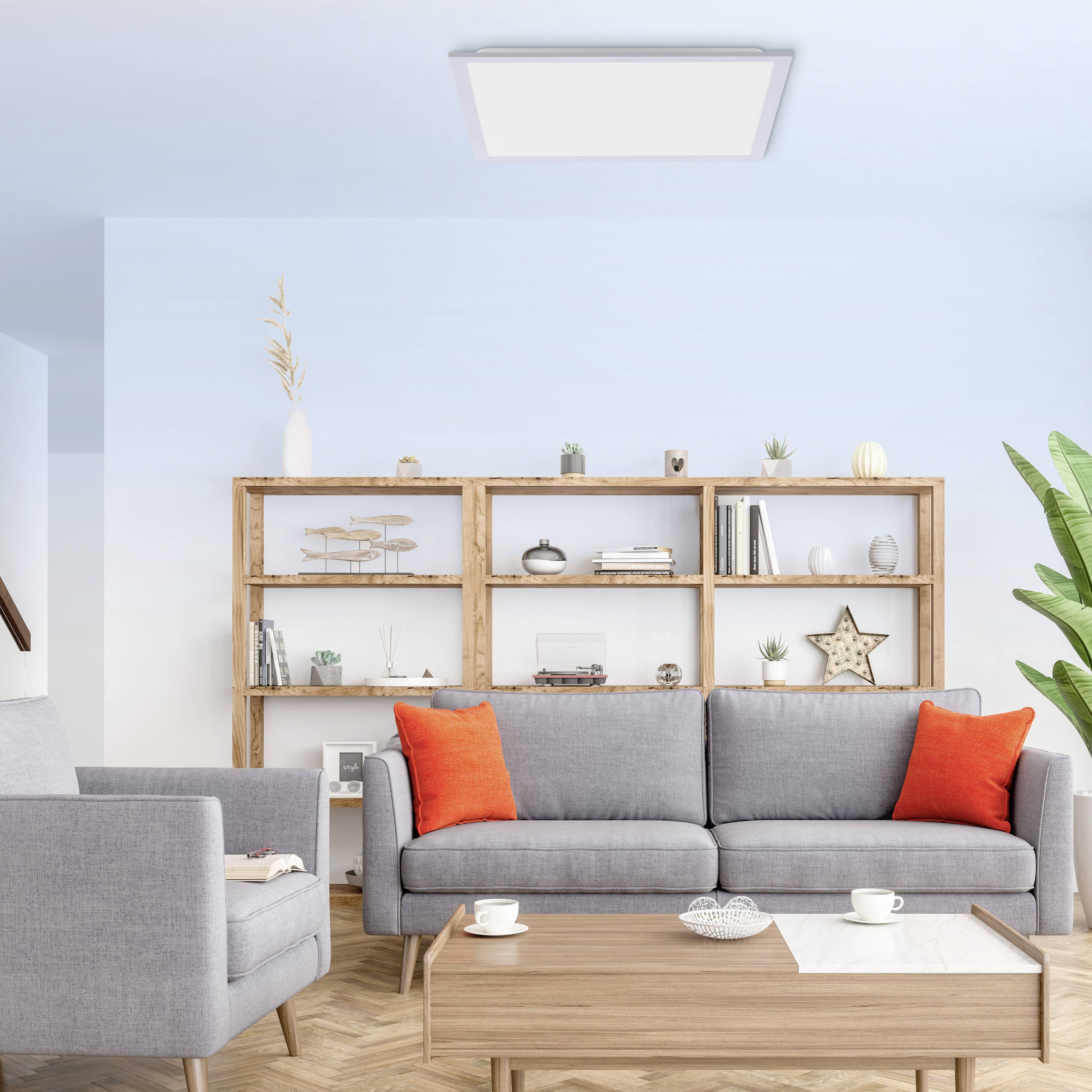 Just Light 1475521 FLAT LED-Deckenleuchte Silber