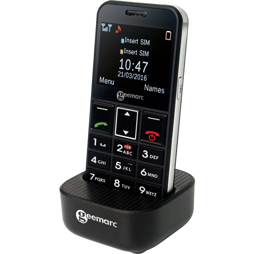 Téléphone portable pour séniors Geemarc CL8360 noir 1 pc(s)