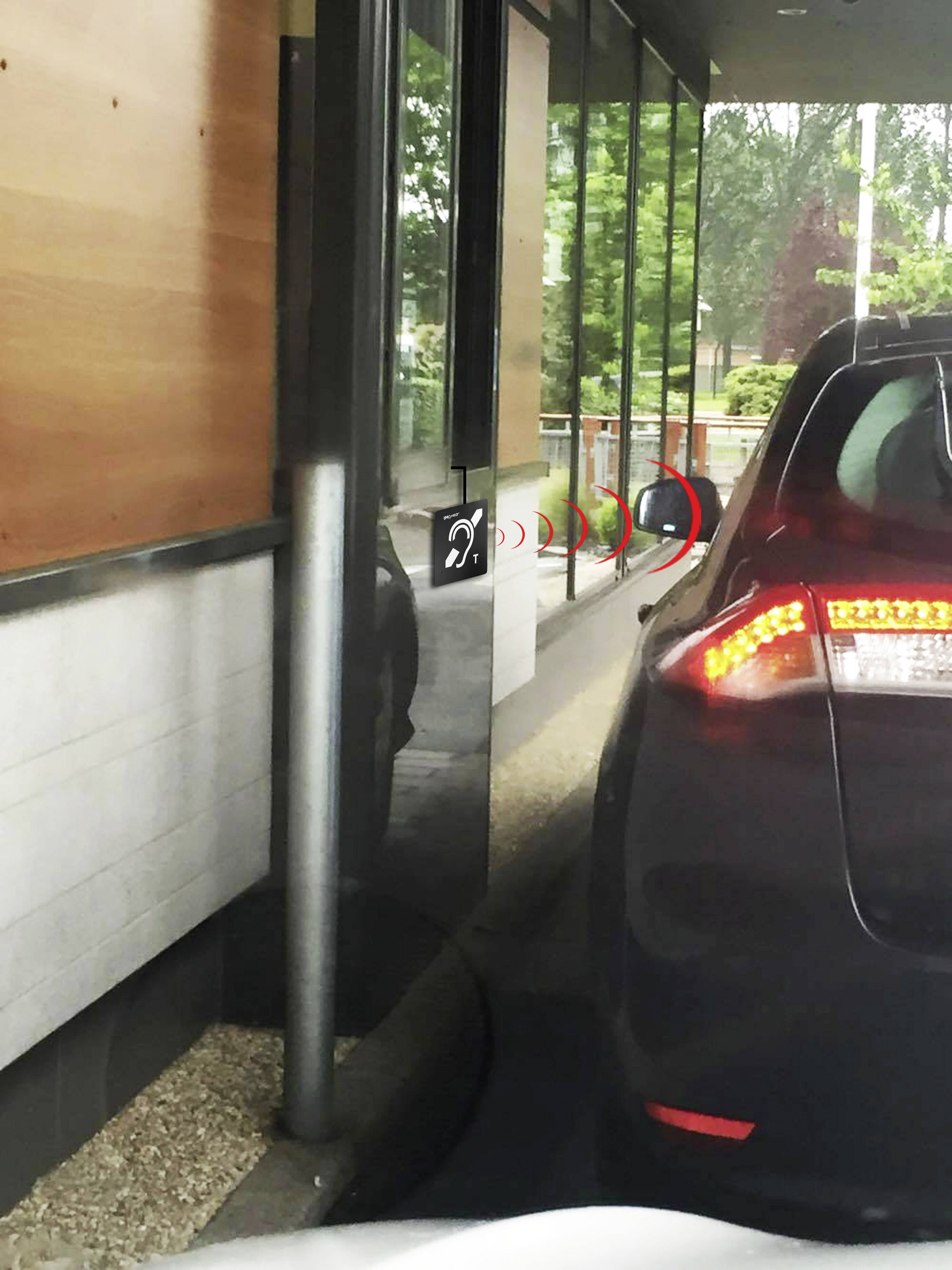 Geemarc WALLOOP_BLU_I Hinweisschild Kunststoff (B x H) 15 cm x 15 cm 1 St.