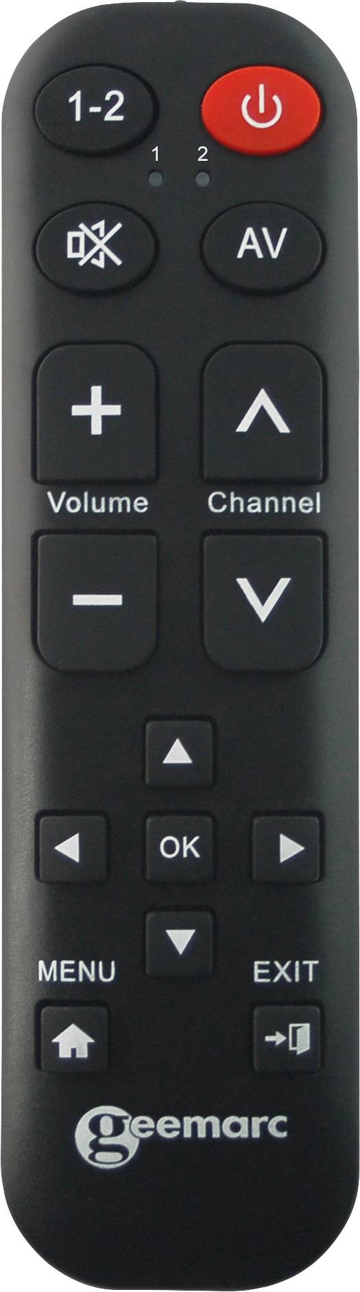 Geemarc TV-15 Universal Fernbedienung Schwarz