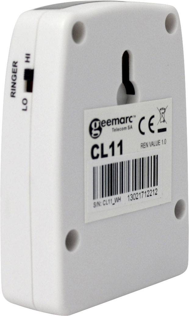 Geemarc CL11_WH Funkklingel Klingeltonverstärker Komplett-Set