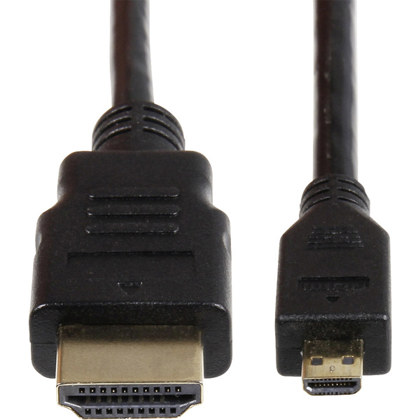 Joy-it K-1481 Câble HDMI Raspberry Pi [1x HDMI mâle - 1x HDMI mâle D Micro] 3.00 m noir