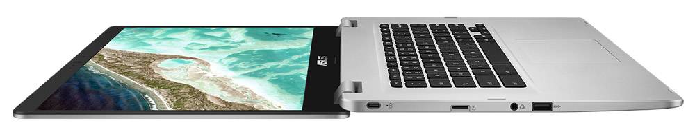 Asus Chromebook 39.6cm (15.6 Zoll) Chromebook N3350 4GB 64GB eMMC Intel HD Graphics 500 Google Chrome OS Silber