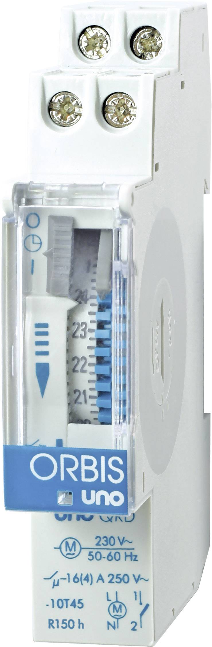 ORBIS Zeitschalttechnik UNO QRD 230V Hutschienen-Zeitschaltuhr analog 230 V/AC