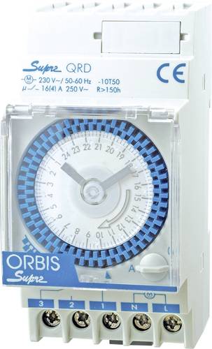 ORBIS Zeitschalttechnik SUPRA QRS 230V Hutschienen-Zeitschaltuhr analog 230 V/AC