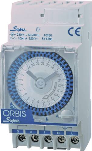 ORBIS Zeitschalttechnik SUPRA D 230V Hutschienen-Zeitschaltuhr analog 230 V/AC