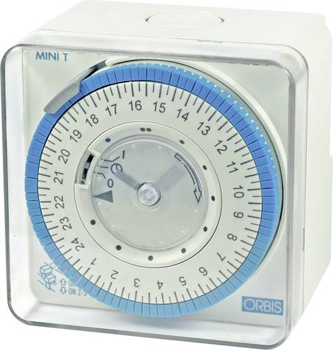 ORBIS Zeitschalttechnik MINI T-QRD 230V Aufputz-Zeitschaltuhr analog 230 V/AC