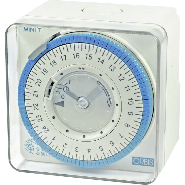 ORBIS Zeitschalttechnik MINI T-QRD 230 V Aufputz-Zeitschaltuhr analog 230 V/AC