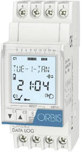 ORBIS Zeitschalttechnik DATA LOG 230V Hutschienen-Zeitschaltuhr digital 250 V/AC