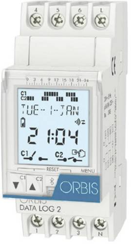 ORBIS Zeitschalttechnik DATA LOG 2 230V Hutschienen-Zeitschaltuhr digital 250 V/AC