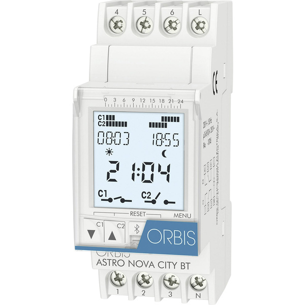 ORBIS Zeitschalttechnik ASTRO NOVA CITY 230 V Hutschienen-Zeitschaltuhr digital 230 V/AC