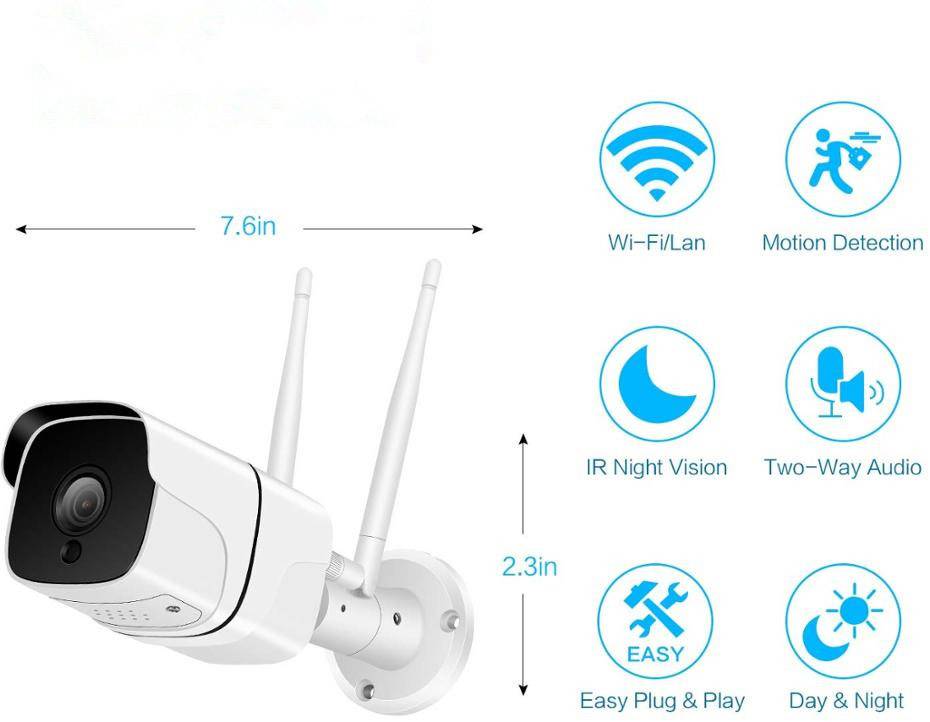 Denver SHO-110 118101110040 LAN, WLAN IP Überwachungskamera 1280 x 720 Pixel