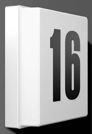 RZB "Die" Superflache LED/6W-4 221167.002 LED-Hausnummernleuchte LED Weiß