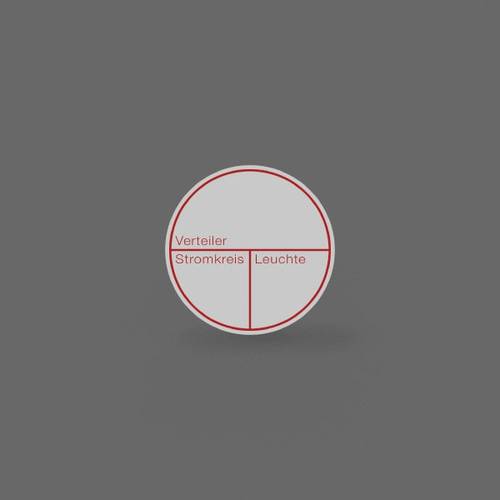 RZB Strahleromkreisbezeichnungschilder,3tlg,10er 99350.3 Stromkreisbezeichnungsschilder