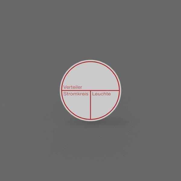 RZB Strahleromkreisbezeichnungschilder,3tlg,10er 99350.3 Stromkreisbezeichnungsschilder