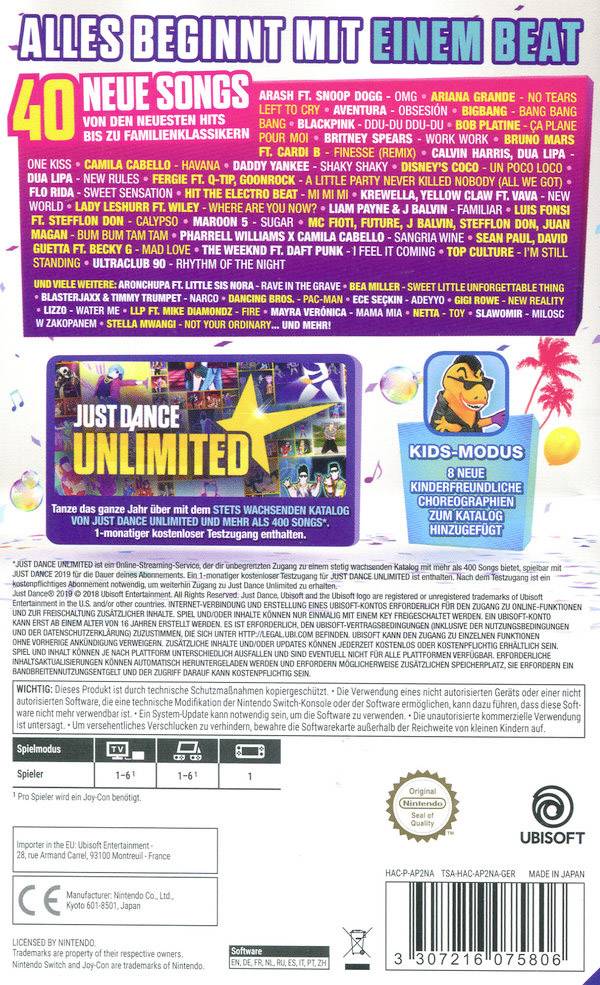 Just Dance 2019 Nintendo Switch USK: 0