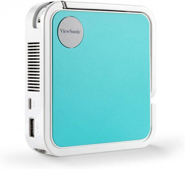 Viewsonic Beamer M1-mini LED 50 lm 640 x 480 VGA, 854 x 480 WVGA, 1920 x 1080 Full HD Integrierter Lautsprecher, Mini Beamer, mit Fernbedienung