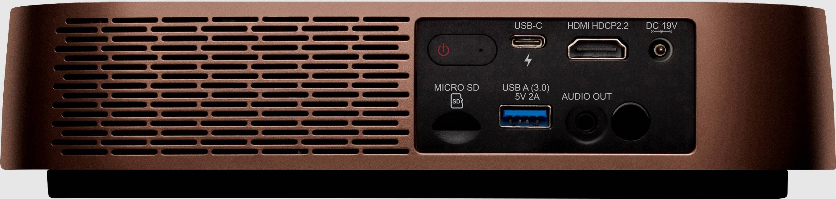 Viewsonic Beamer M2 DLP 1200 lm 1920 x 1080 Full HD Kurzdistanz, Full HD, Integrierter Lautsprecher, mit Fernbedienung, WLAN