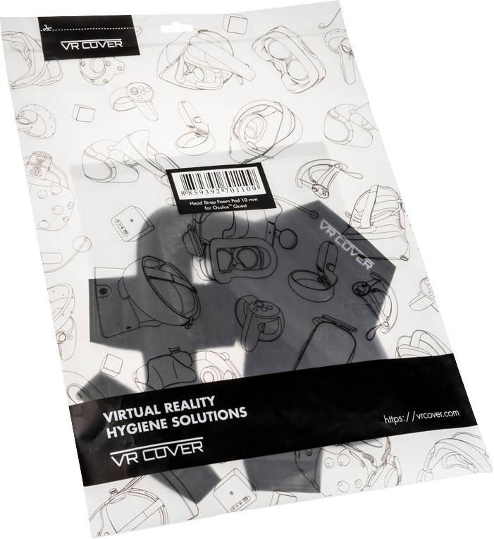 VR COVER Oculus Quest Polster für Kopfhalterung (10mm) Kopfband-Ersatz Passend für (VR Zubehör): Oculus Quest Schwarz