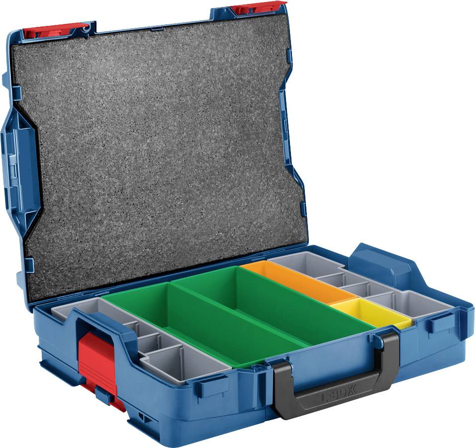 Bosch Professional L-BOXX 102 & Inset Boxen 6tlg. 1600A016NC Transportkoffer ABS Blau (L x B x H) 357 x 442 x 117 mm