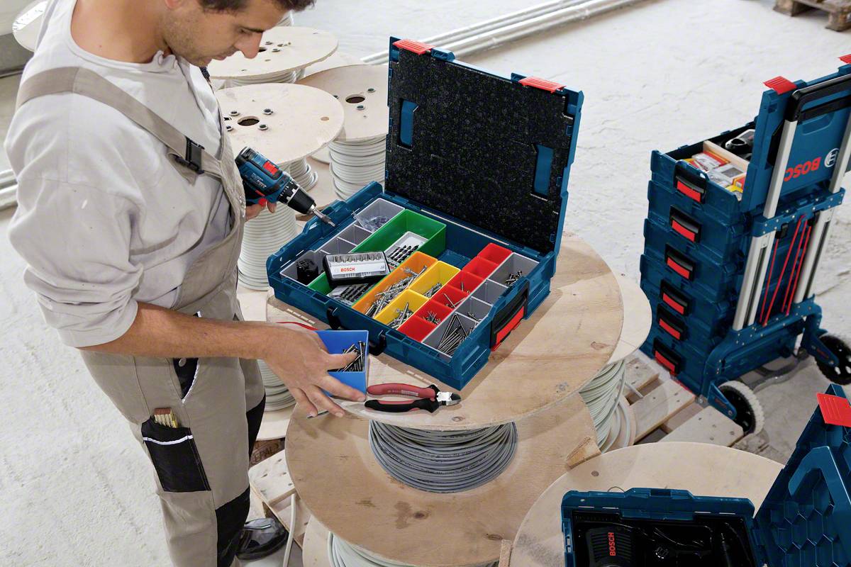 Bosch Professional L-BOXX 102 & Inset Boxen 6tlg. 1600A016NC Transportkoffer ABS Blau (L x B x H) 357 x 442 x 117 mm