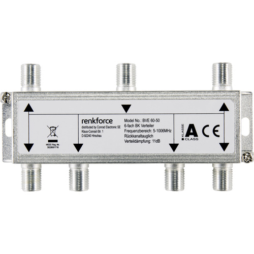 Renkforce Kabel-TV Verteiler 6-fach 5 - 1006 MHz
