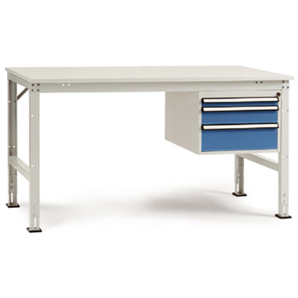 Manuflex AU5525.9006 Komplett-Arbeitstisch Grund UNIVERSAL Standard mit Multiplex-Platte, BxTxH = 1500 x 800 x 760-870mm Alusilber Manuflex AU5525.9006 Komplett-Arbeitstisch Grund UNIVERSAL Standard mit Multiplex-Platte, BxTxH = 1500 x 800 x 760-870mm Alusilber